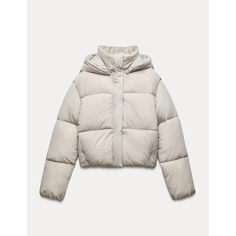Zara Water Repellent Puffer Anorak